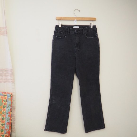 Good American Good Curve Black Straight Leg Jeans - Size 8/29 - Picture 1 of 9